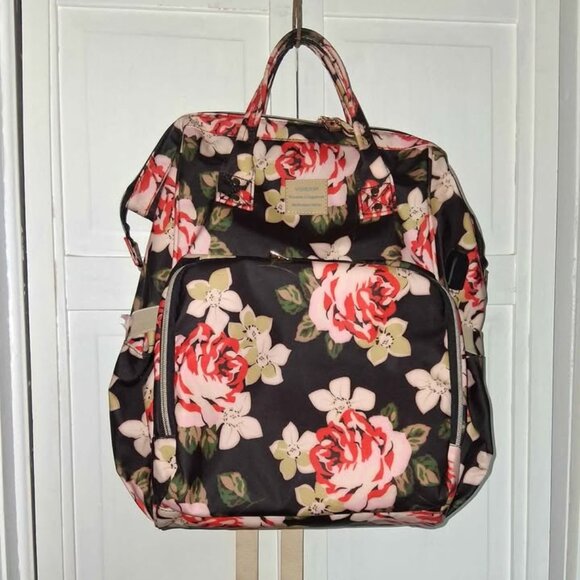 Vsnoon Handbags - Vsnoon Floral Waterproof Laptop Backpack